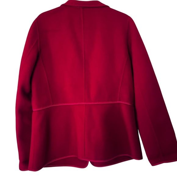 Talbots Red Wool Single Button Satin Lined Blazer size 16 - Picture 2 of 13